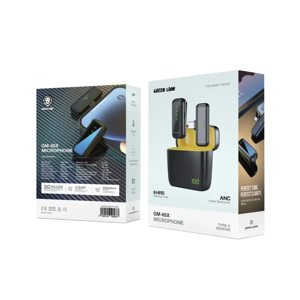 Green Lion 65X Microphone for Type C Black Green Lion 65X Microphone for Type C Black